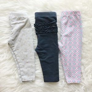 Baby Girl Lot of 3 Different Leggings